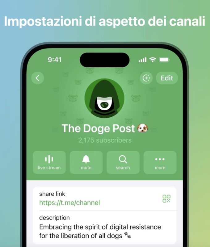 Telegram updates with channel appearances, story posts and more